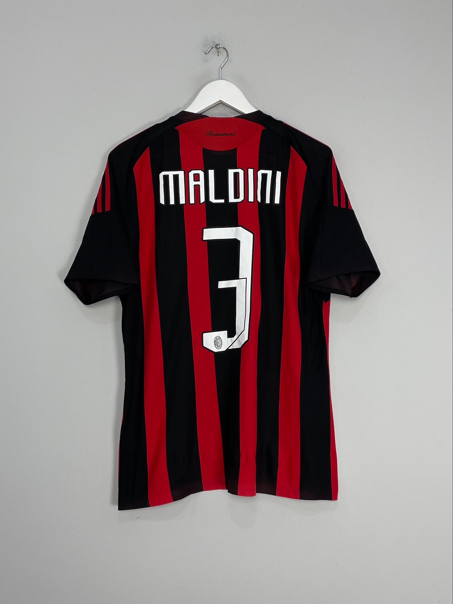 2008/09 AC MILAN MALDINI #3 HOME SHIRT (M) ADIDAS