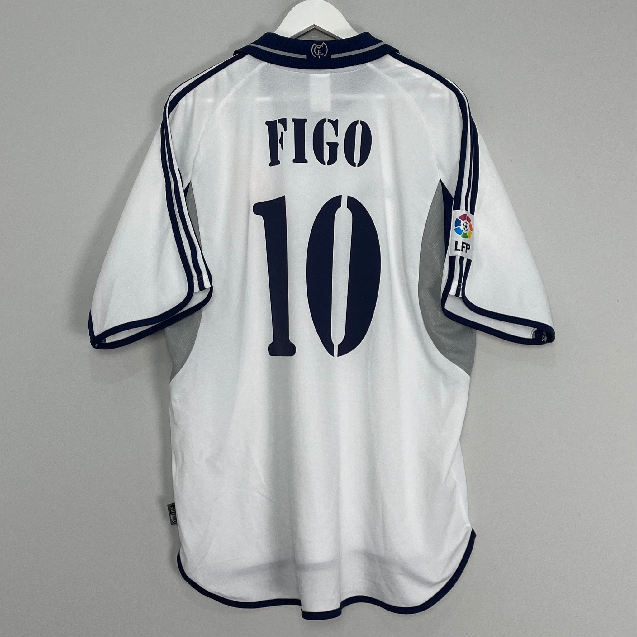 Shop 2000/01 REAL MADRID FIGO #10 HOME SHIRT (XL) ADIDAS, classic football shirts, vintage football shirts & retro soccer jerseys at Cult Kits