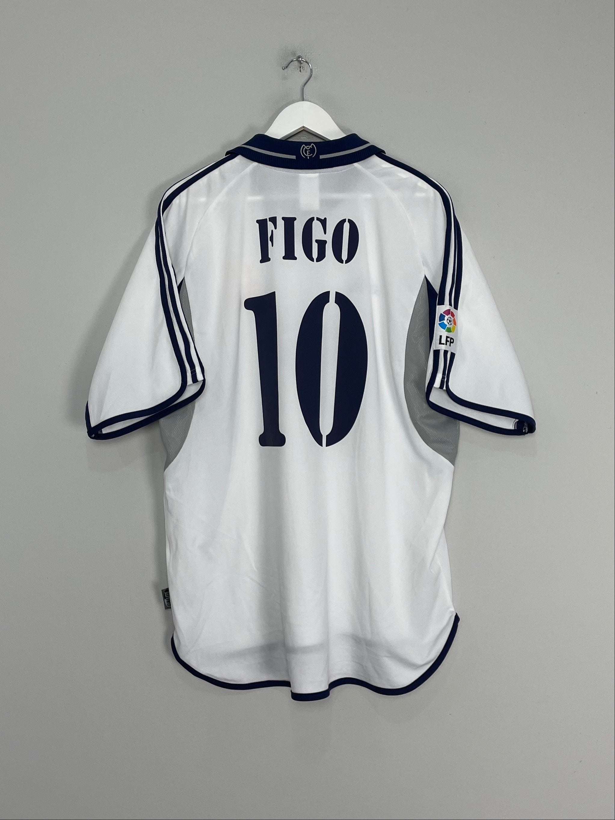 Shop 2000/01 REAL MADRID FIGO #10 HOME SHIRT (XL) ADIDAS, classic football shirts, vintage football shirts & retro soccer jerseys at Cult Kits