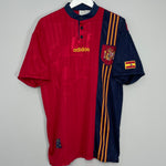 Shop 1996/98 SPAIN HOME SHIRT (M) ADIDAS, classic football shirts, vintage football shirts & retro soccer jerseys at Cult Kits