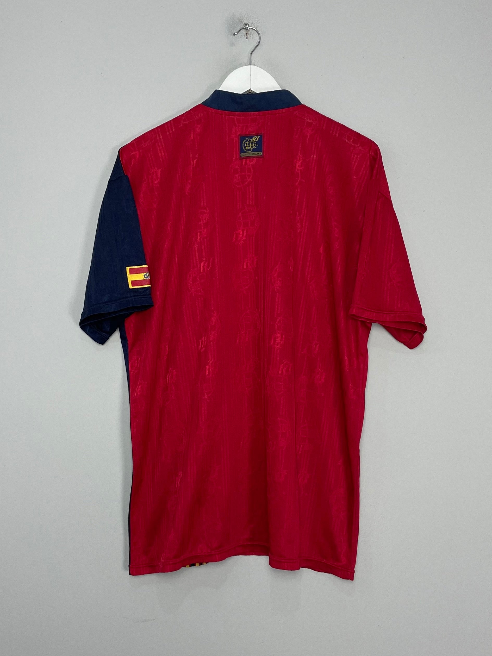 Shop 1996/98 SPAIN HOME SHIRT (M) ADIDAS, classic football shirts, vintage football shirts & retro soccer jerseys at Cult Kits