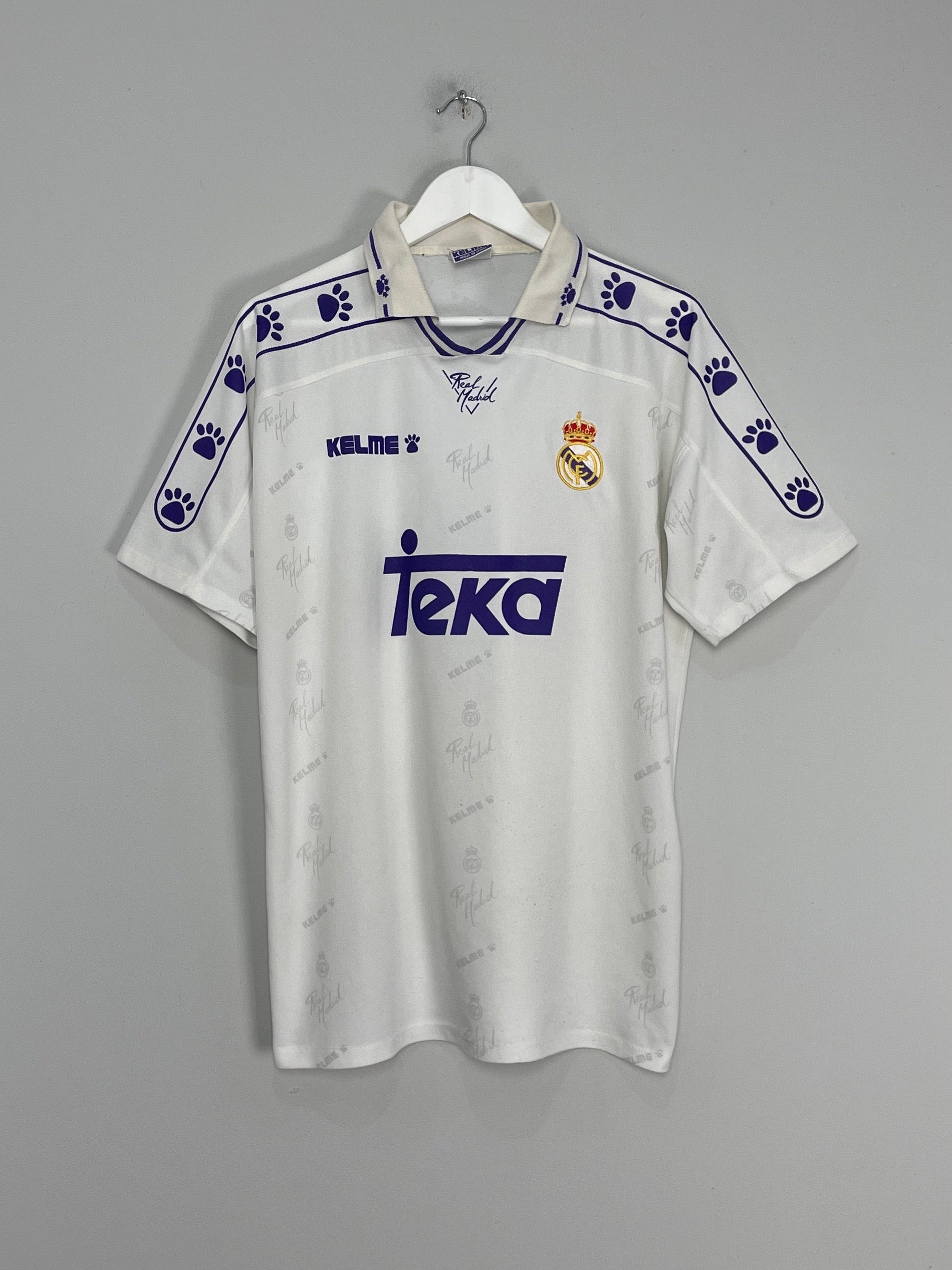 Shop 1994/95 REAL MADRID HOME SHIRT (M) KELME, classic football shirts, vintage football shirts & retro soccer jerseys at Cult Kits