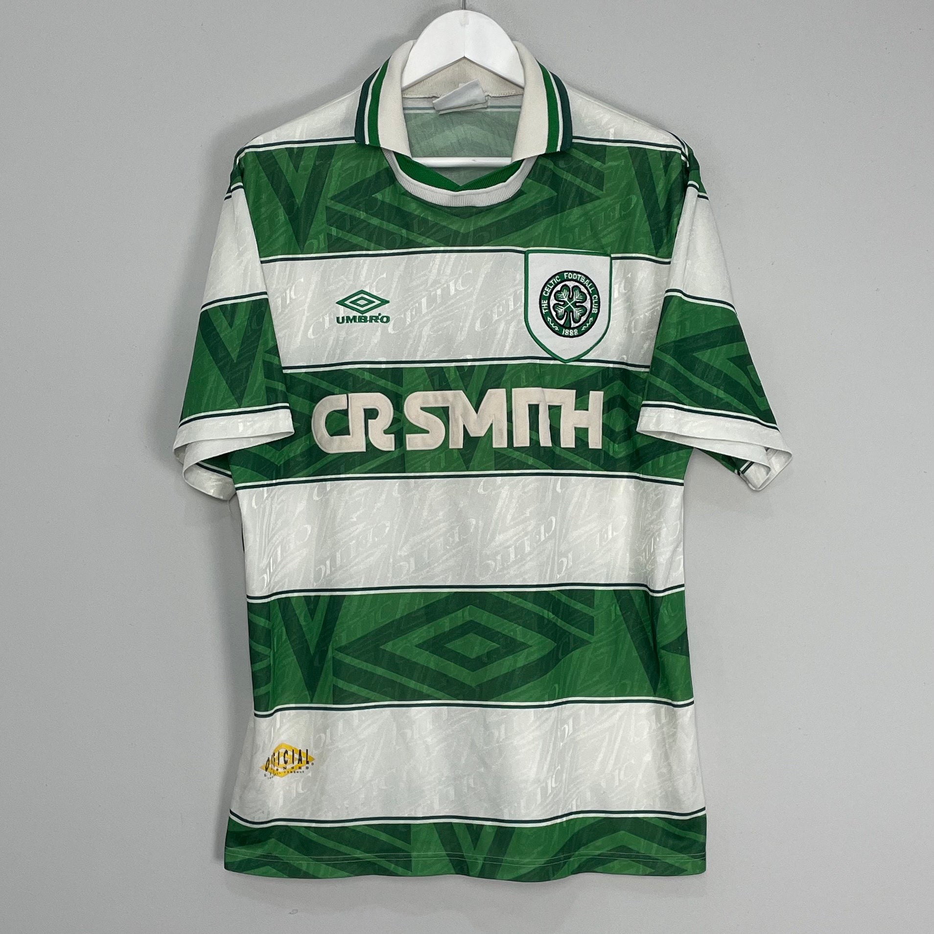 Shop 1993/95 CELTIC HOME SHIRT (L) UMBRO, classic football shirts, vintage football shirts & retro soccer jerseys at Cult Kits