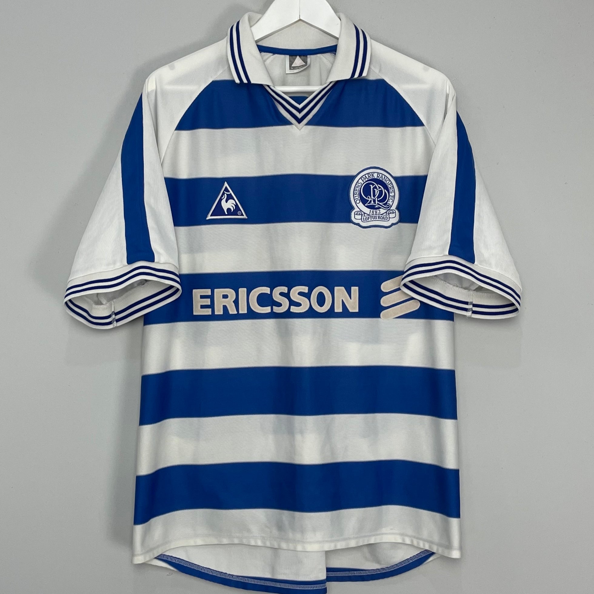 Shop 2000/01 QPR HOME SHIRT (L) LE COQ, classic football shirts, vintage football shirts & retro soccer jerseys at Cult Kits
