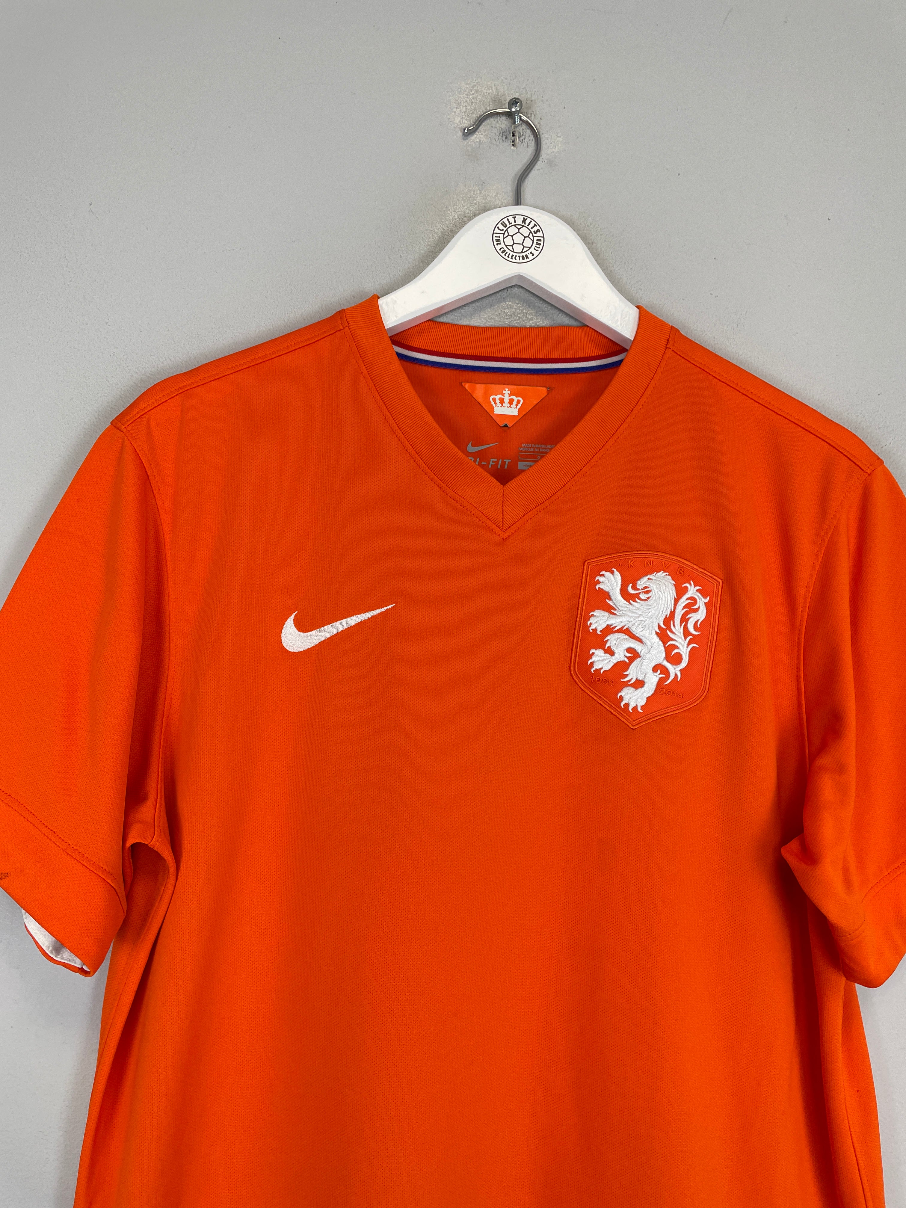 Shop 2014/15 NETHERLANDS HOME SHIRT (L) NIKE, classic football shirts, vintage football shirts & retro soccer jerseys at Cult Kits