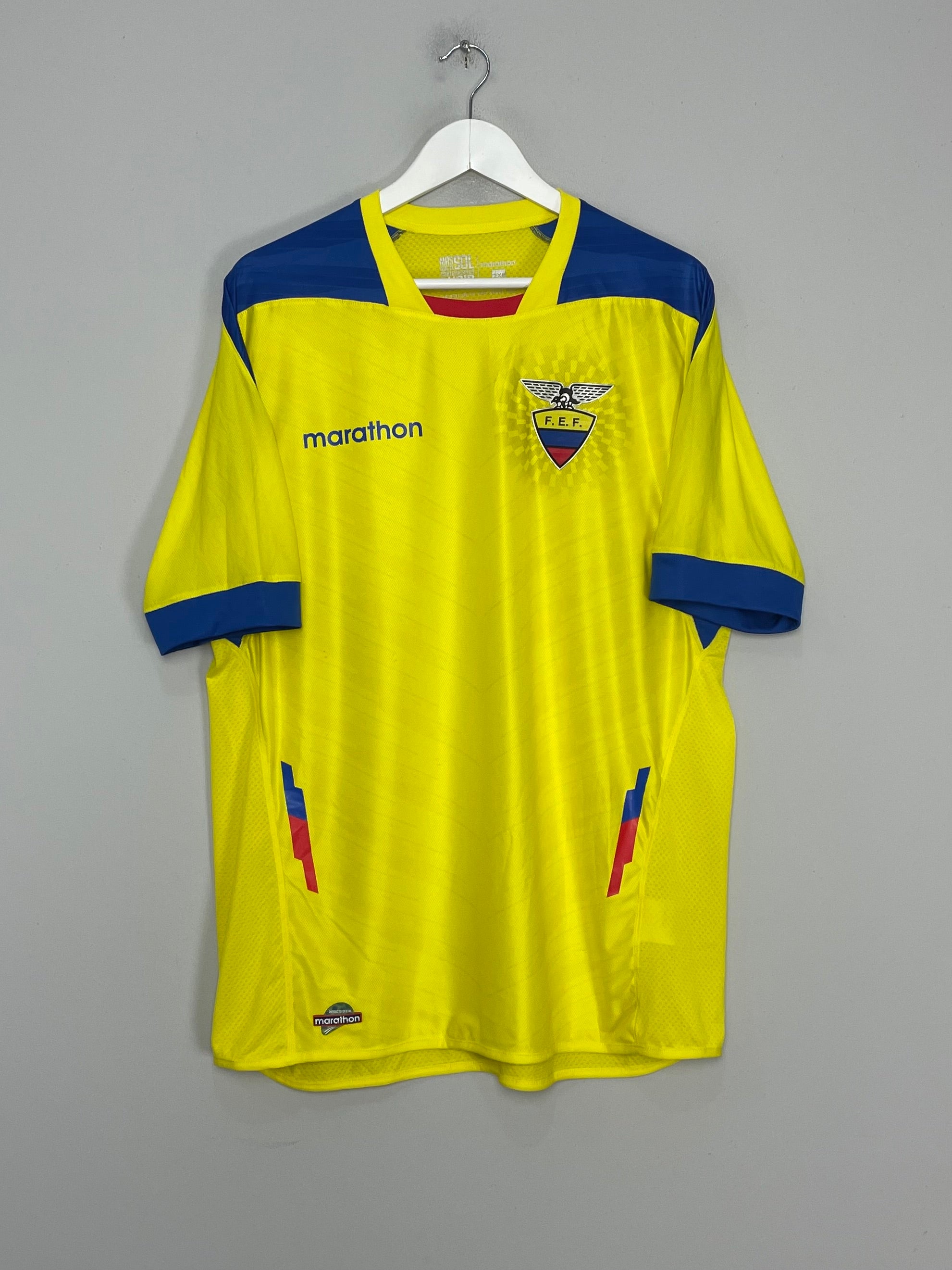 Shop 2014/15 ECUADOR HOME SHIRT (XXL) MARATHON, classic football shirts, vintage football shirts & retro soccer jerseys at Cult Kits