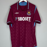 2009/10 WEST HAM NOBLE #16 HOME SHIRT (M) UMBRO