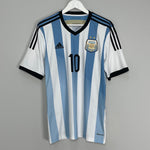Shop 2014/15 ARGENTINA MESSI #10 HOME SHIRT (M) ADIDAS, classic football shirts, vintage football shirts & retro soccer jerseys at Cult Kits