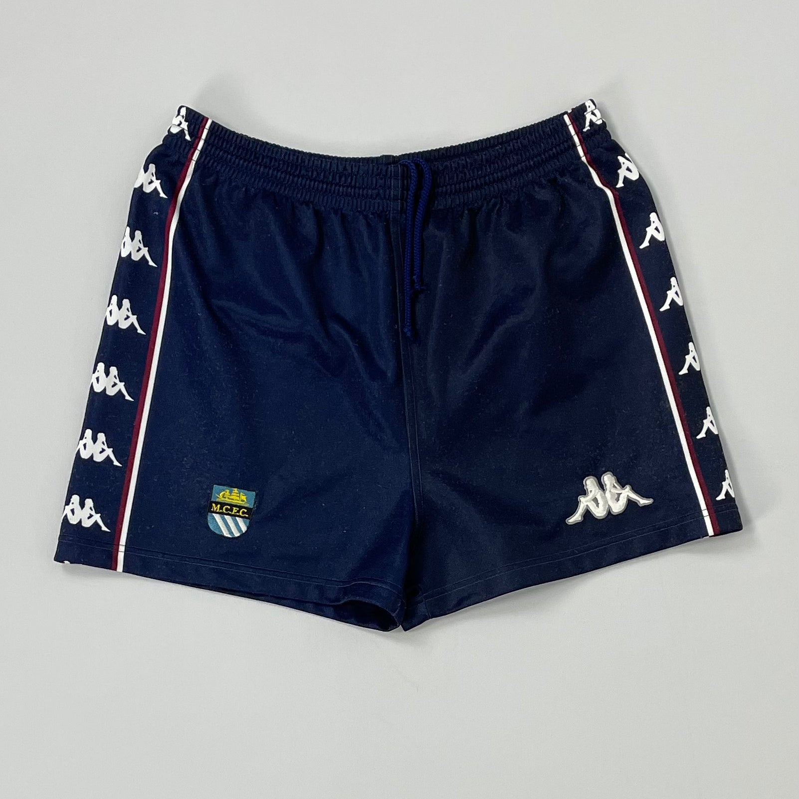 Shop 1997/98 MANCHESTER CITY AWAY SHORTS (L) KAPPA, classic football shirts, vintage football shirts & retro soccer jerseys at Cult Kits