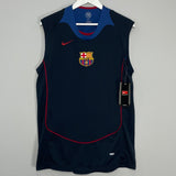 Shop 2004/05 BARCELONA *BNWT* TRAINING SHIRT (L) NIKE, classic football shirts, vintage football shirts & retro soccer jerseys at Cult Kits