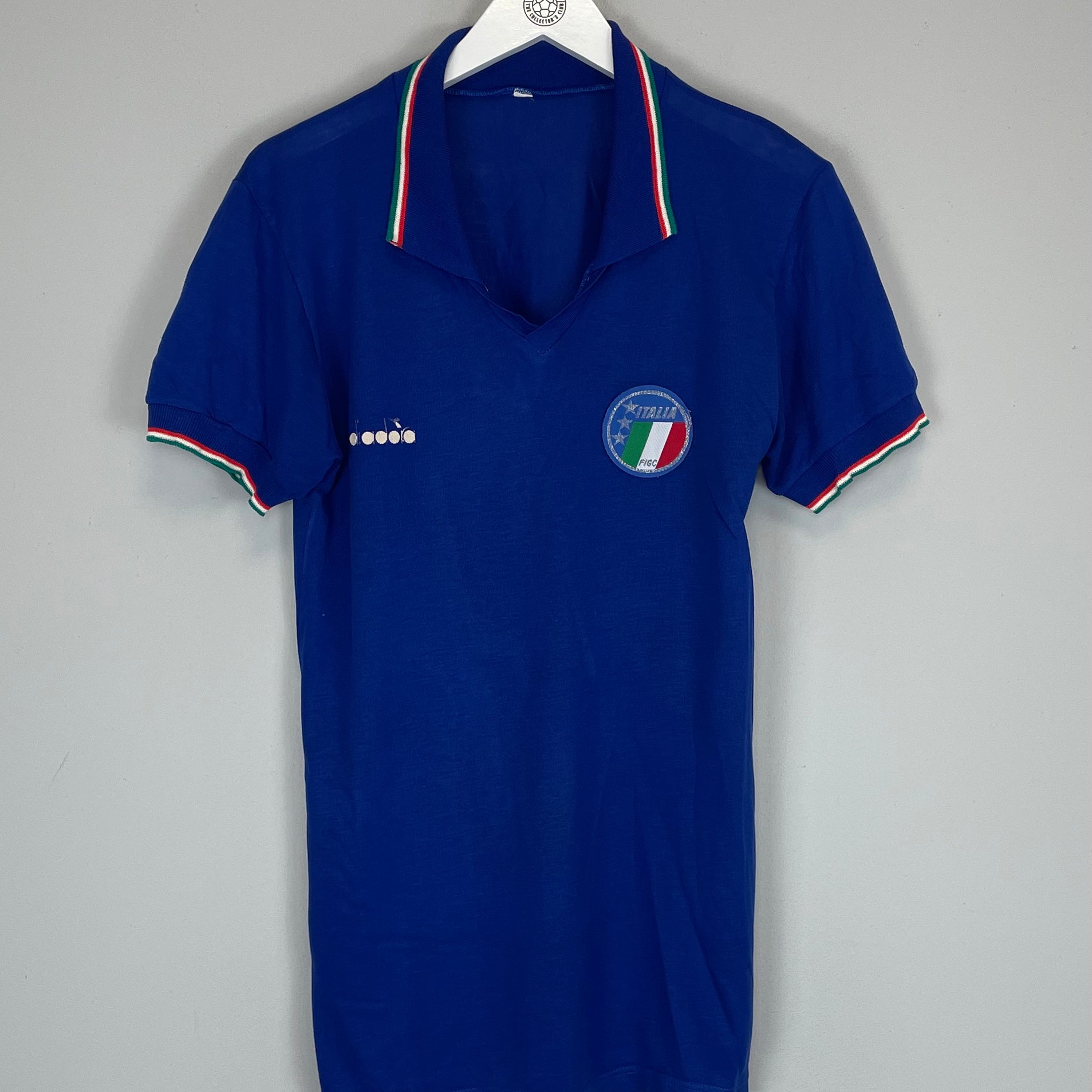 Shop 1986/91 ITALY HOME SHIRT (M) DIADORA, classic football shirts, vintage football shirts & retro soccer jerseys at Cult Kits