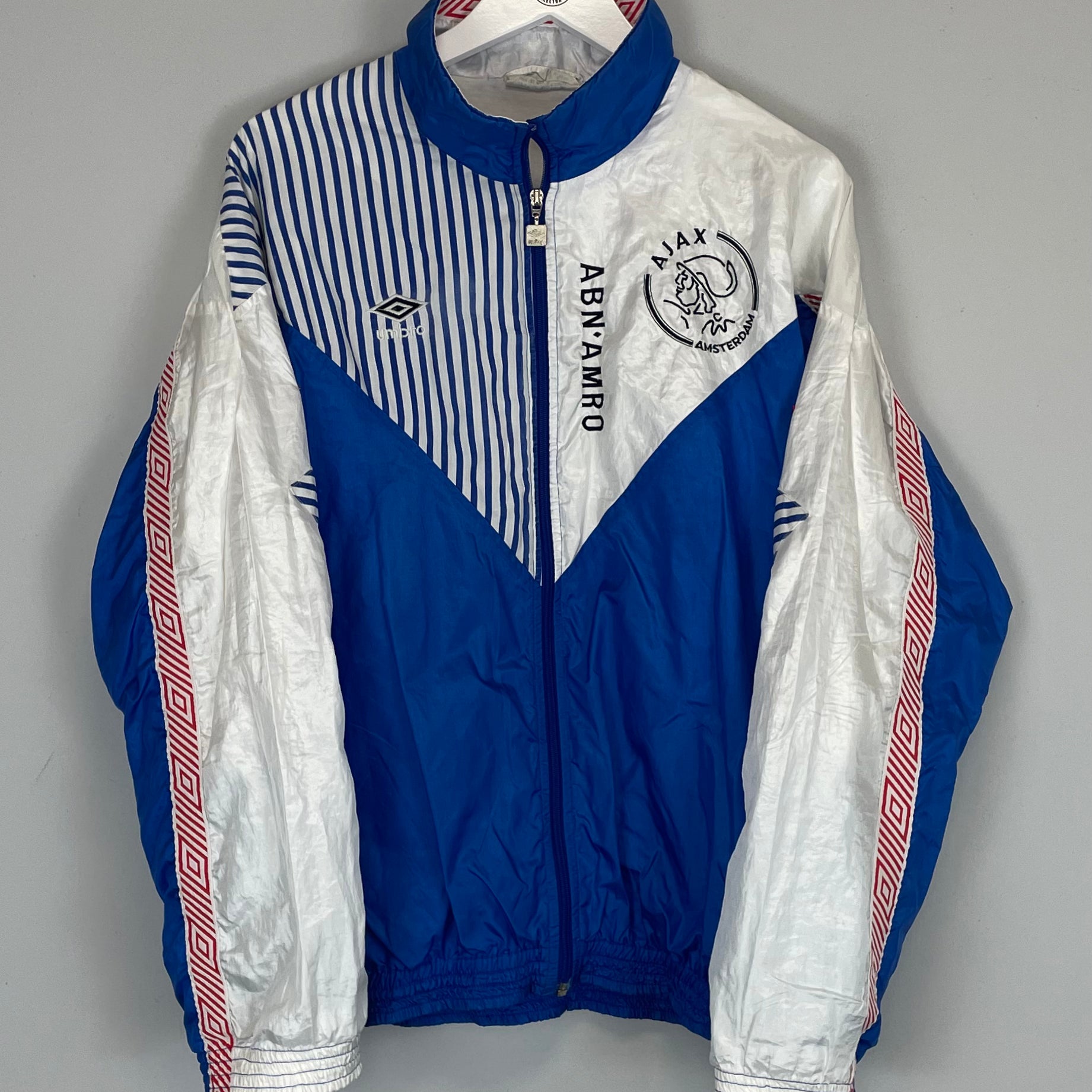 Shop 1989/91 AJAX TRACK JACKET (M) UMBRO, classic football shirts, vintage football shirts & retro soccer jerseys at Cult Kits