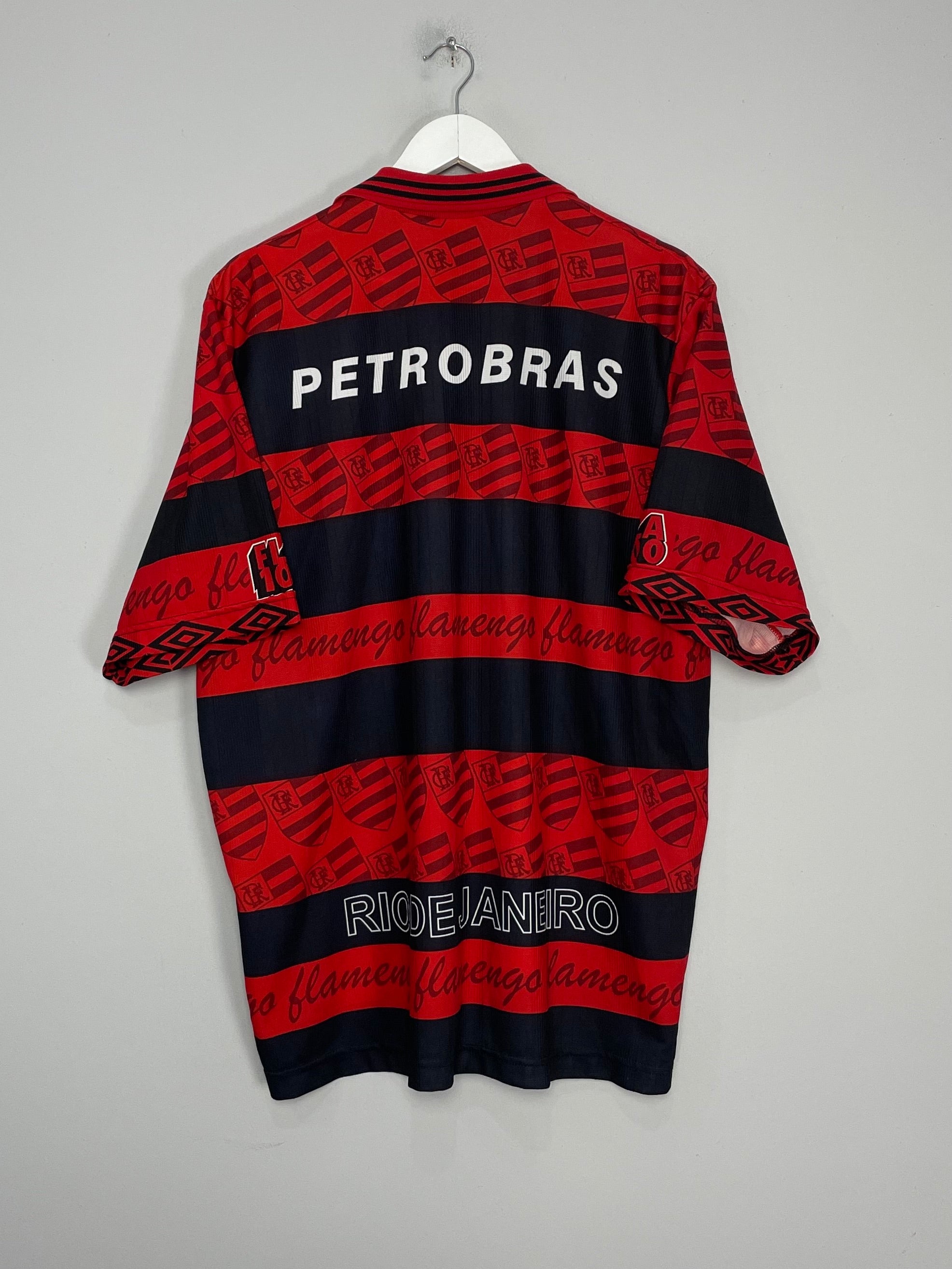 Shop 1995/96 FLAMENGO *CENTENARY* HOME SHIRT (XL) UMBRO, classic football shirts, vintage football shirts & retro soccer jerseys at Cult Kits