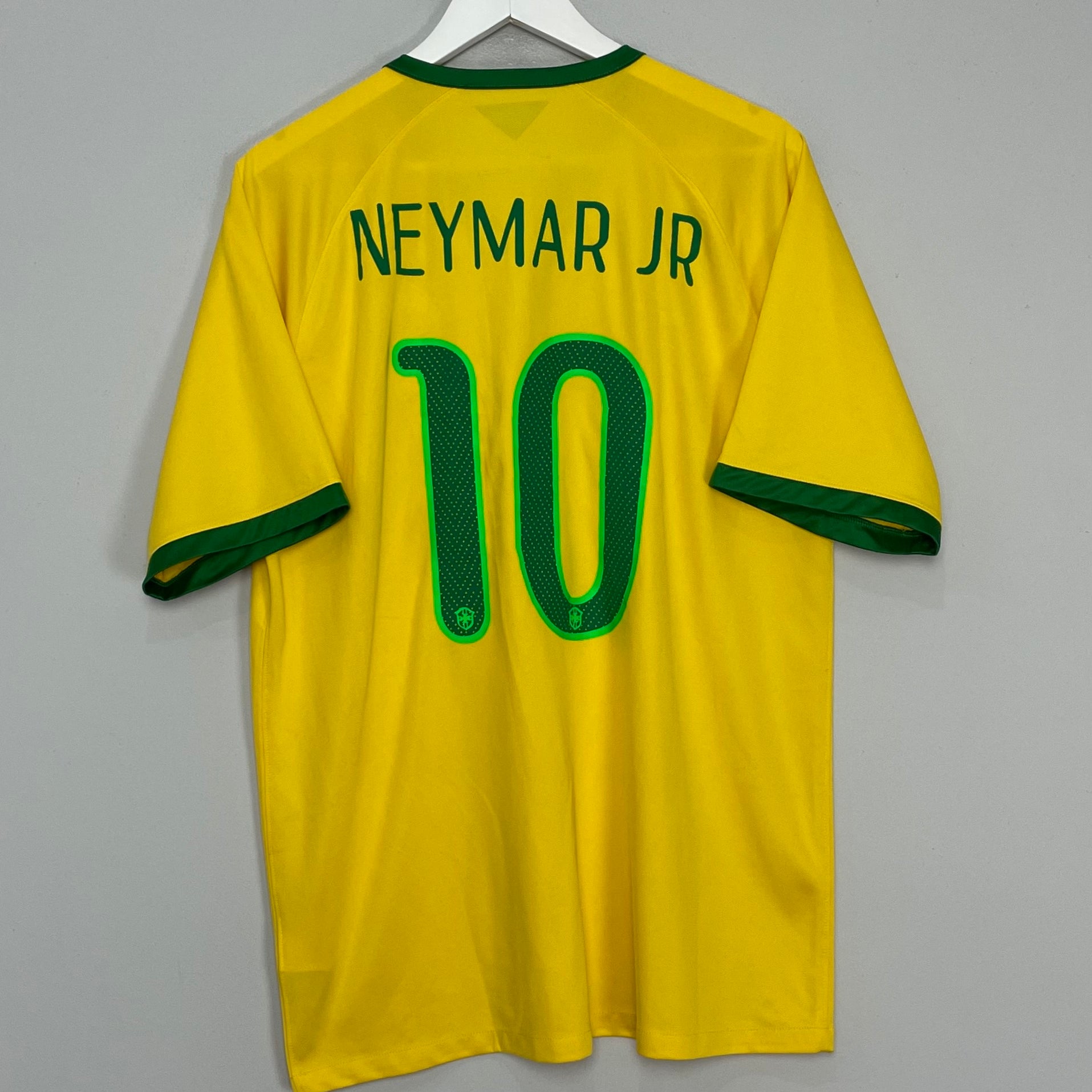 Shop 2014/15 BRAZIL NEYMAR JR #10 HOME SHIRT (XL) NIKE, classic football shirts, vintage football shirts & retro soccer jerseys at Cult Kits