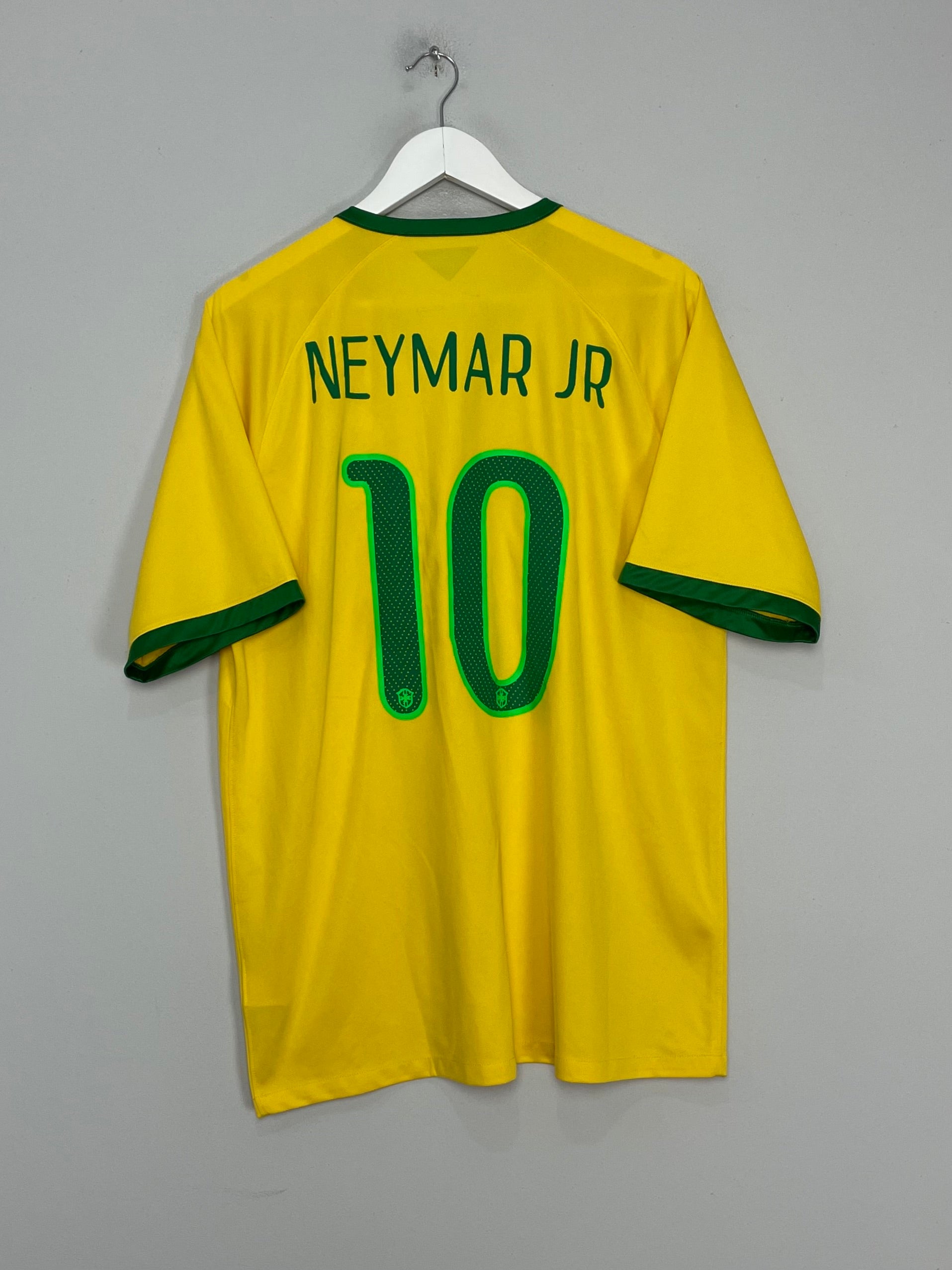 Shop 2014/15 BRAZIL NEYMAR JR #10 HOME SHIRT (XL) NIKE, classic football shirts, vintage football shirts & retro soccer jerseys at Cult Kits