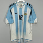 Shop 2004/06 ARGENTINA MESSI #18 HOME SHIRT (XL) ADIDAS, classic football shirts, vintage football shirts & retro soccer jerseys at Cult Kits