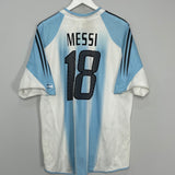 Shop 2004/06 ARGENTINA MESSI #18 HOME SHIRT (XL) ADIDAS, classic football shirts, vintage football shirts & retro soccer jerseys at Cult Kits