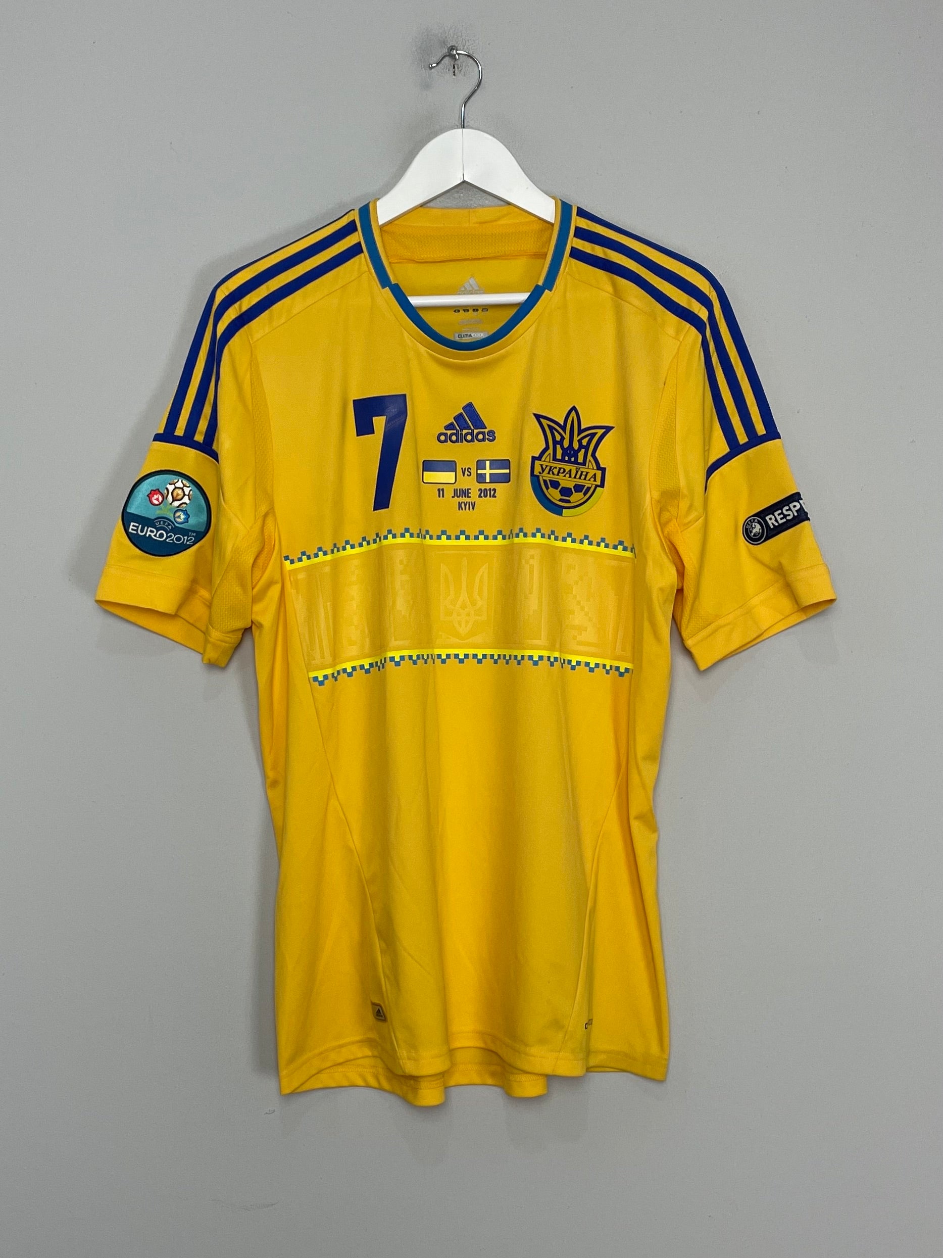 Shop 2011/13 UKRAINE SHEVCHENKO #7 HOME SHIRT (L) ADIDAS, classic football shirts, vintage football shirts & retro soccer jerseys at Cult Kits