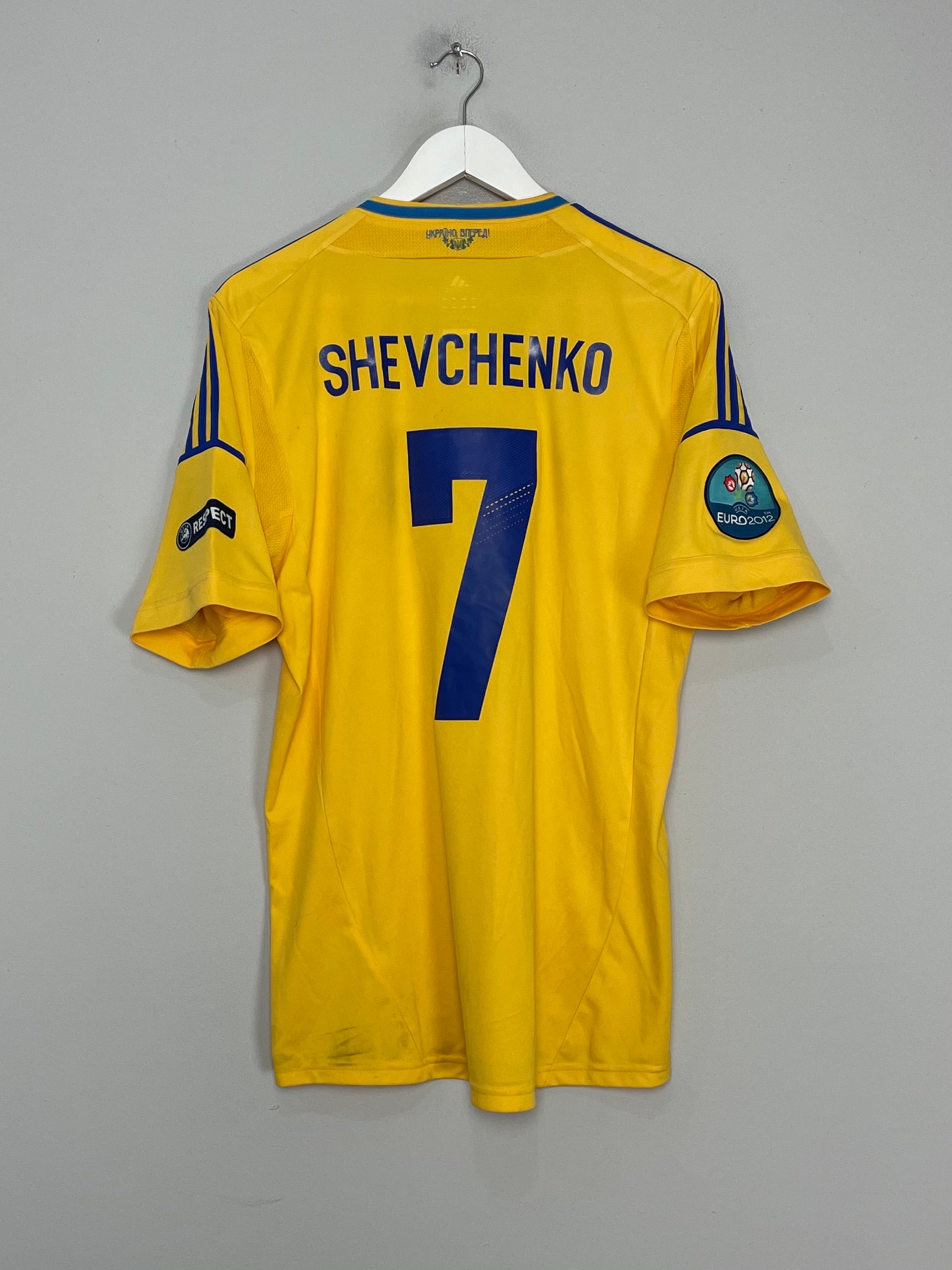 Shop 2011/13 UKRAINE SHEVCHENKO #7 HOME SHIRT (L) ADIDAS, classic football shirts, vintage football shirts & retro soccer jerseys at Cult Kits