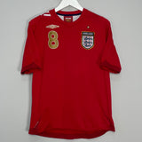 Shop 2006/08 ENGLAND LAMPARD #8 AWAY SHIRT (M) UMBRO, classic football shirts, vintage football shirts & retro soccer jerseys at Cult Kits