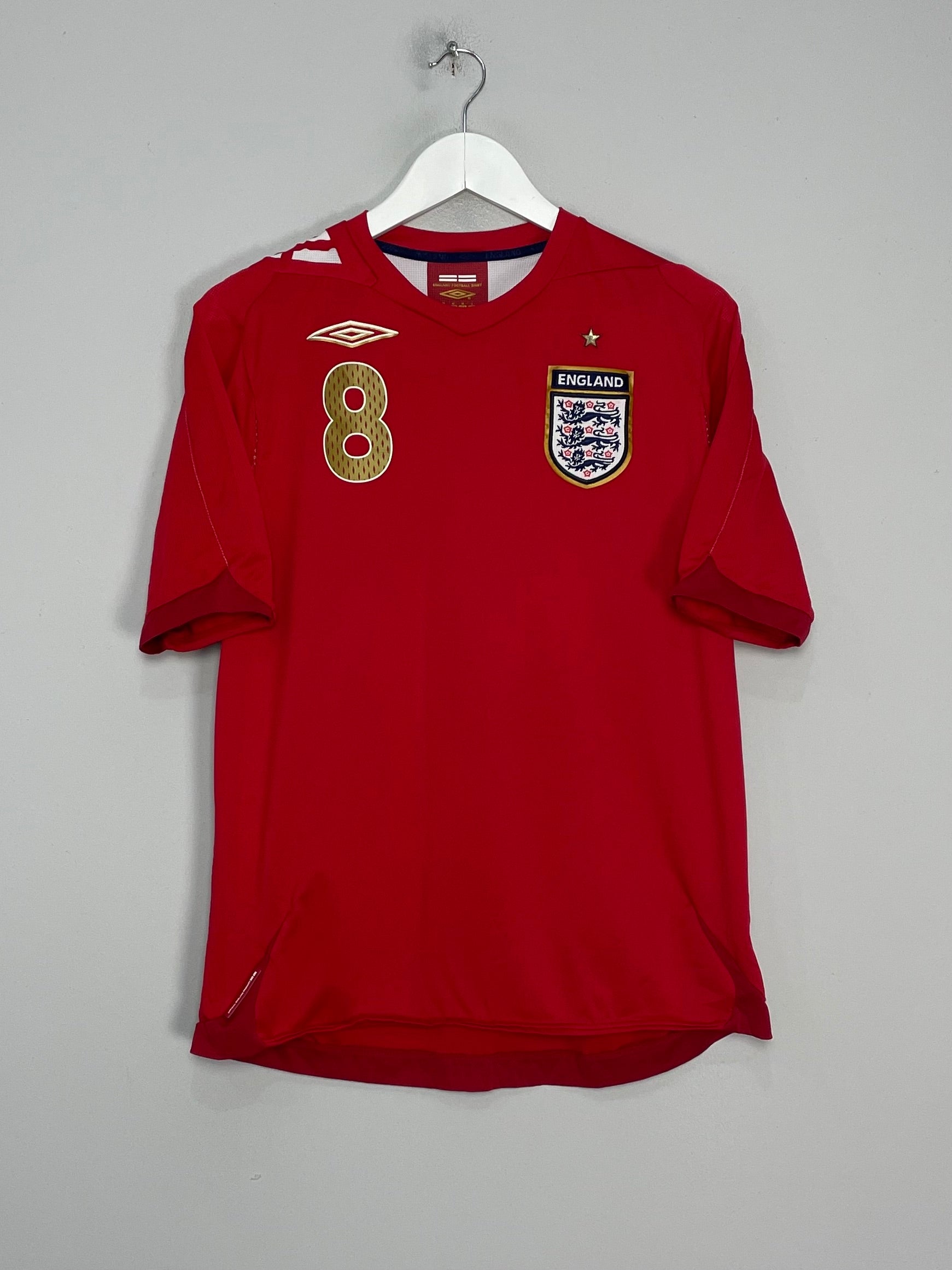 Shop 2006/08 ENGLAND LAMPARD #8 AWAY SHIRT (M) UMBRO, classic football shirts, vintage football shirts & retro soccer jerseys at Cult Kits