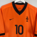 2000/02 NETHERLANDS BERGKAMP #10 HOME SHIRT (L) NIKE