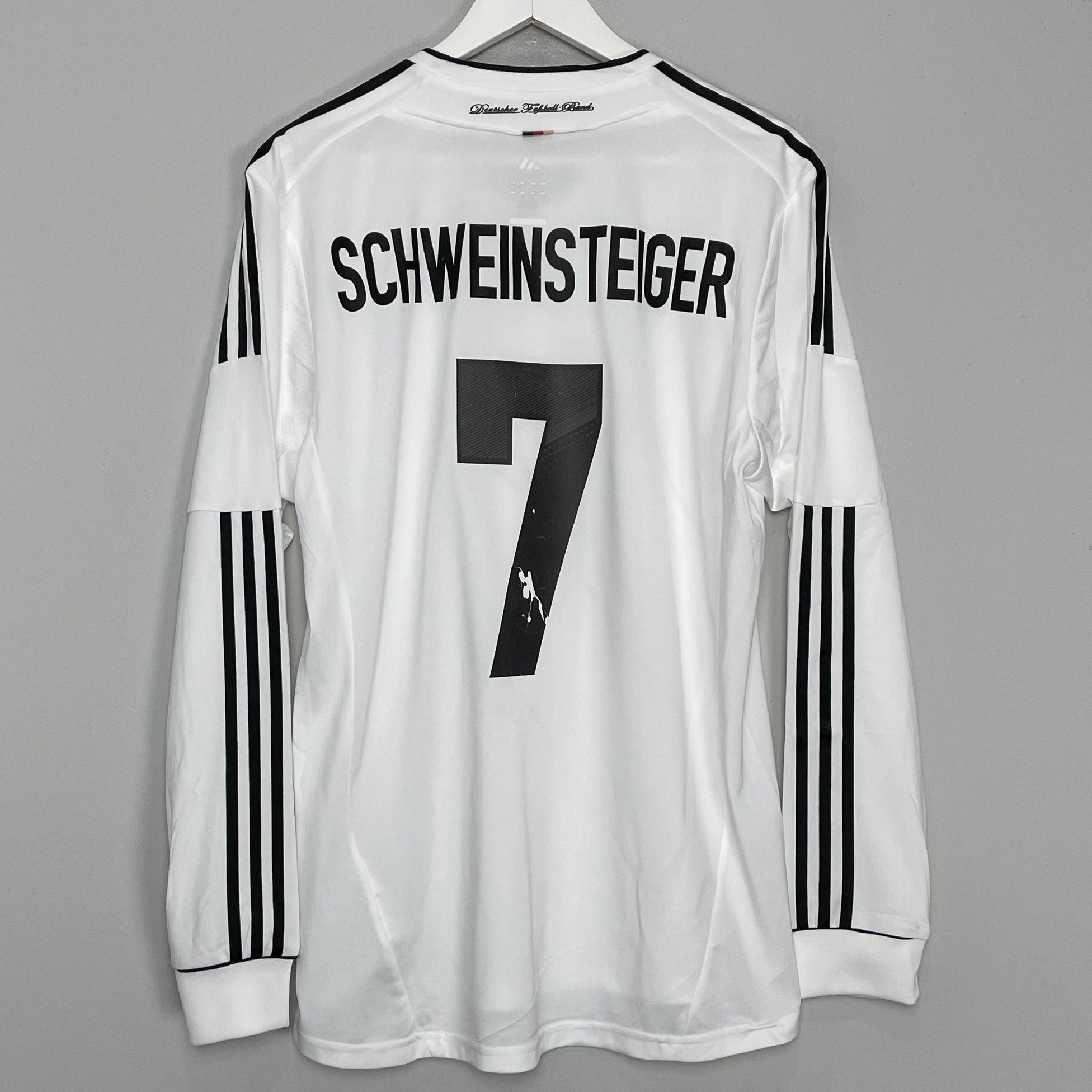 Shop 2012/13 GERMANY SCHWEINSTEIGER #7 *PLAYER ISSUE* L/S HOME SHIRT (XL) ADIDAS, classic football shirts, vintage football shirts & retro soccer jerseys at Cult Kits