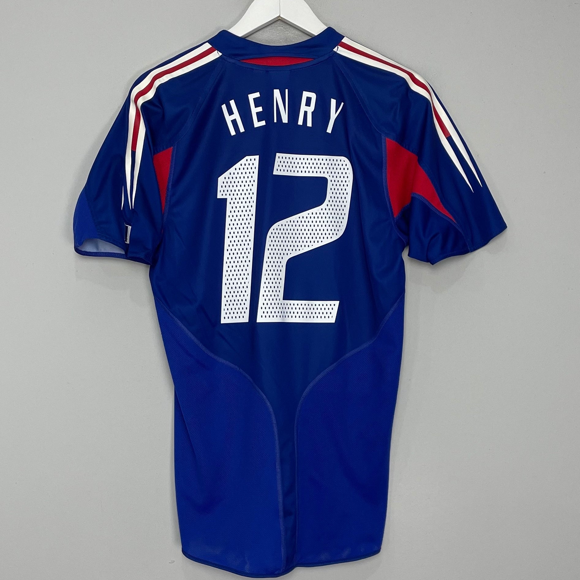 Shop 2004/06 FRANCE HENRY #12 HOME SHIRT (S) ADIDAS, classic football shirts, vintage football shirts & retro soccer jerseys at Cult Kits