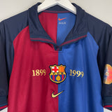 1999/00 BARCELONA RIVALDO #11 *CENTENARY* HOME SHIRT (M) NIKE