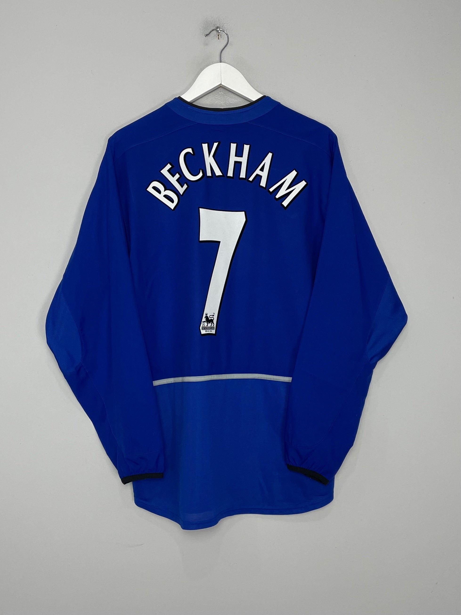 Shop 2002/03 MANCHESTER UNITED BECKHAM #7 L/S THIRD SHIRT (L) NIKE, classic football shirts, vintage football shirts & retro soccer jerseys at Cult Kits