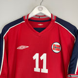 2003/04 NORWAY RIISE #11 HOME SHIRT (L) UMBRO