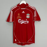 Shop 2006/08 LIVERPOOL GERRARD #8 C/L FINAL HOME SHIRT (S) ADIDAS, classic football shirts, vintage football shirts & retro soccer jerseys at Cult Kits