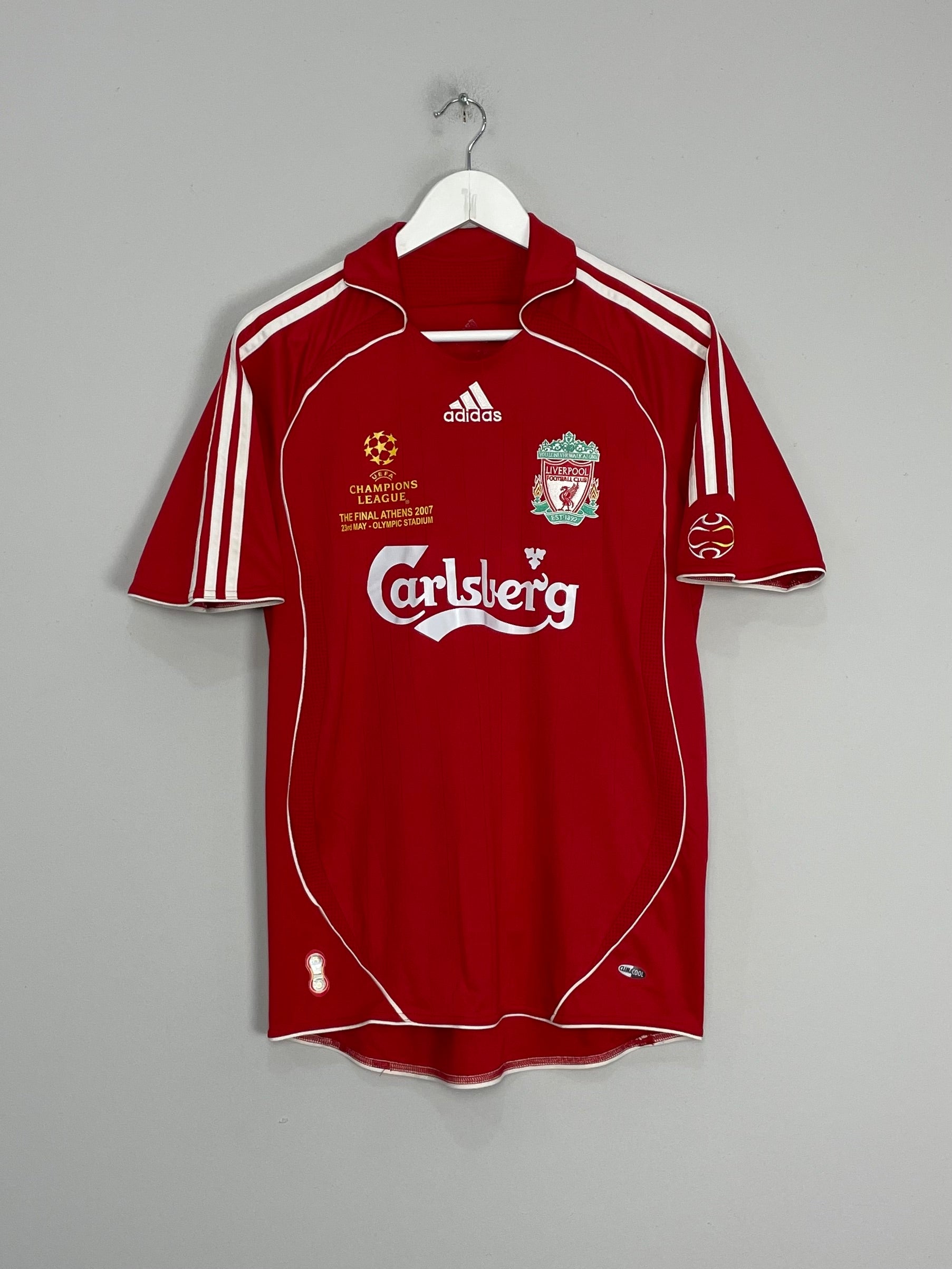 Shop 2006/08 LIVERPOOL GERRARD #8 C/L FINAL HOME SHIRT (S) ADIDAS, classic football shirts, vintage football shirts & retro soccer jerseys at Cult Kits
