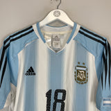 2004/05 ARGENTINA MESSI #18 HOME SHIRT (M) ADIDAS
