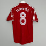 Shop 2006/08 LIVERPOOL GERRARD #8 C/L FINAL HOME SHIRT (S) ADIDAS, classic football shirts, vintage football shirts & retro soccer jerseys at Cult Kits