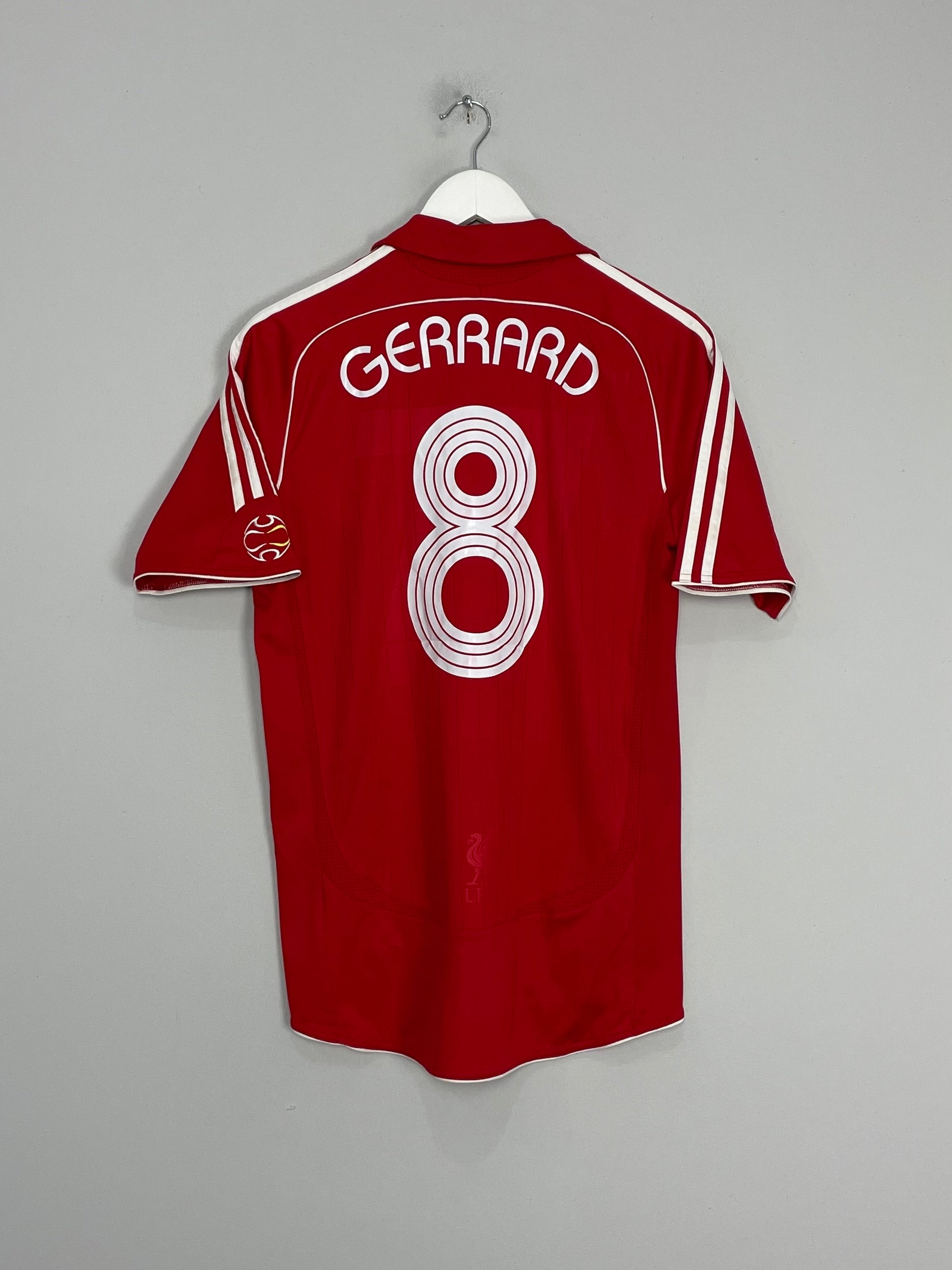 Shop 2006/08 LIVERPOOL GERRARD #8 C/L FINAL HOME SHIRT (S) ADIDAS, classic football shirts, vintage football shirts & retro soccer jerseys at Cult Kits