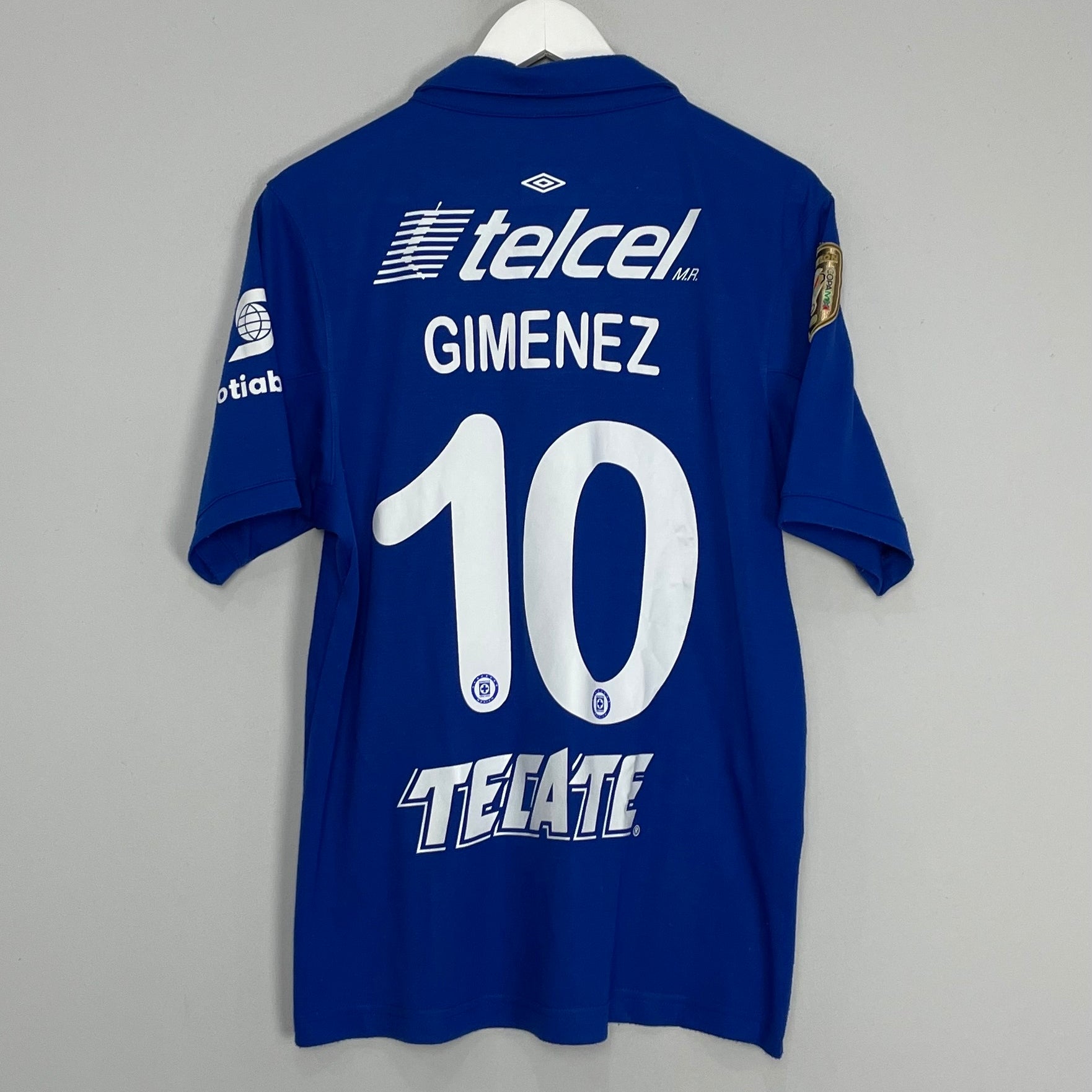 Shop 2013/14 CRUZ AZUL GIMENEZ #10 HOME SHIRT (L) UMBRO, classic football shirts, vintage football shirts & retro soccer jerseys at Cult Kits