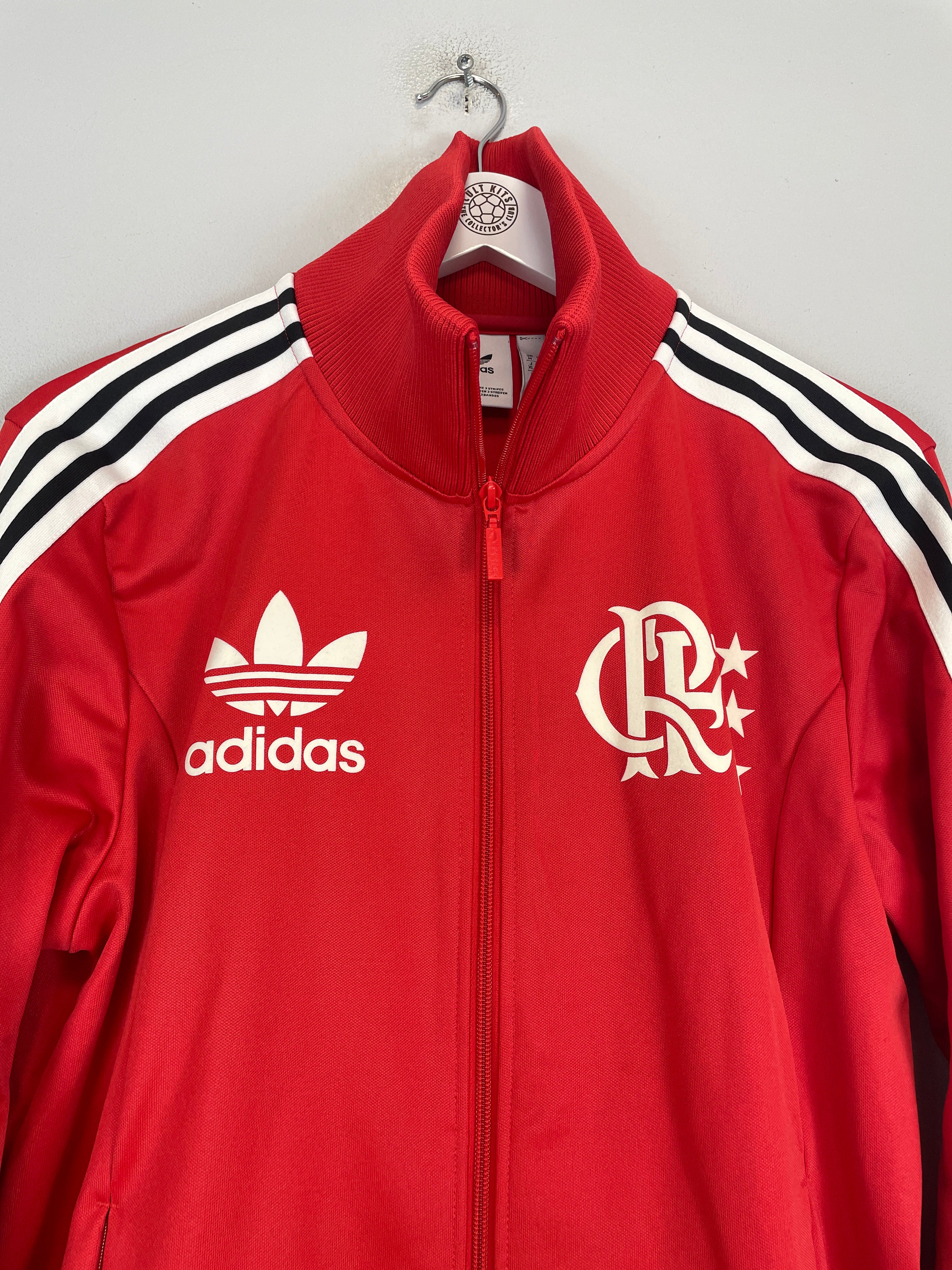 Shop 1981 FLAMENGO ADIDAS ORIGINALS TRACK JACKET (M), classic football shirts, vintage football shirts & retro soccer jerseys at Cult Kits