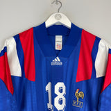 1992/94 FRANCE CANTONA #18 HOME SHIRT (L) ADIDAS