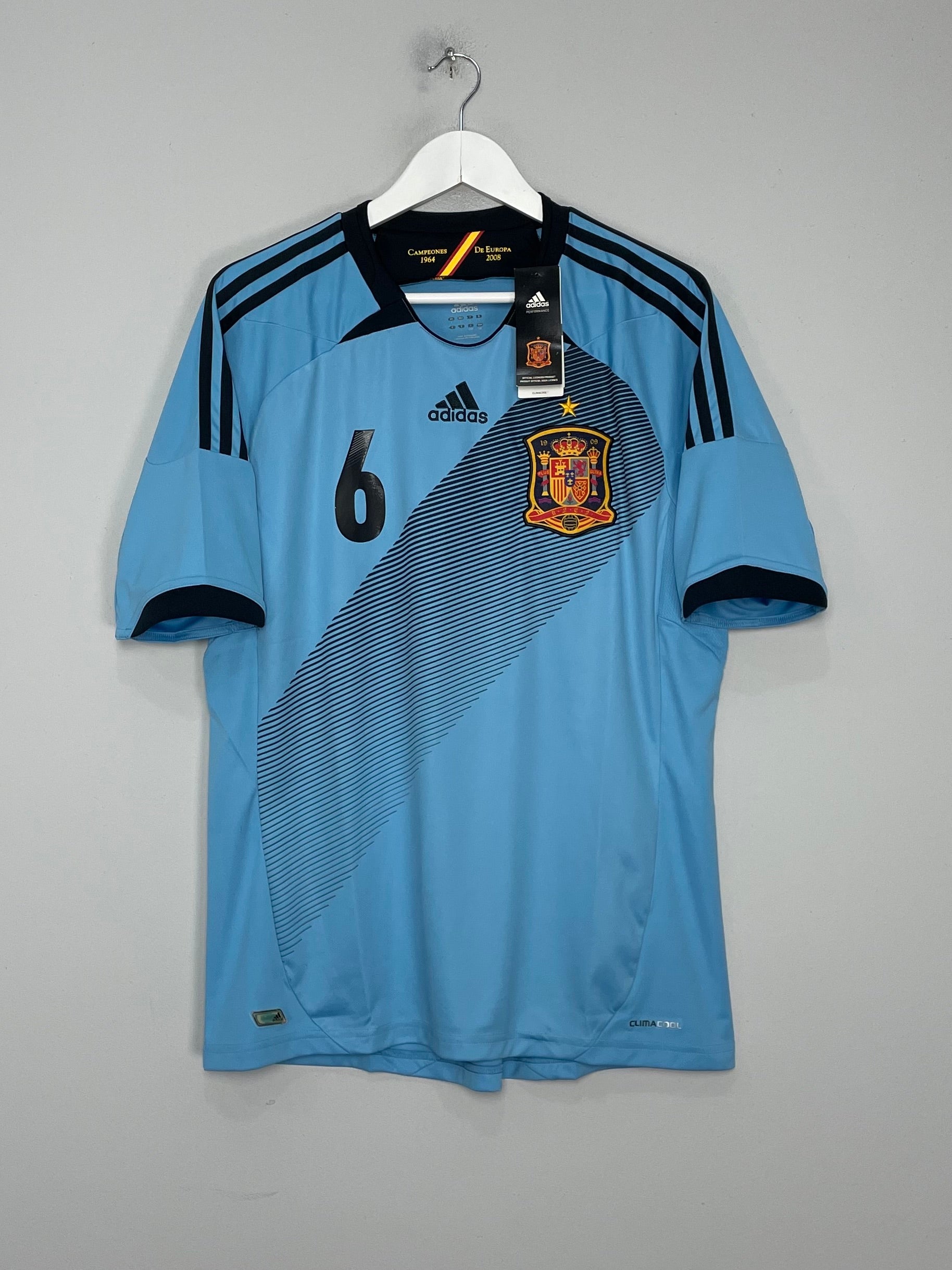 Shop 2012/13 SPAIN A.INIESTA #6 *BNWT* AWAY SHIRT (L) ADIDAS, classic football shirts, vintage football shirts & retro soccer jerseys at Cult Kits