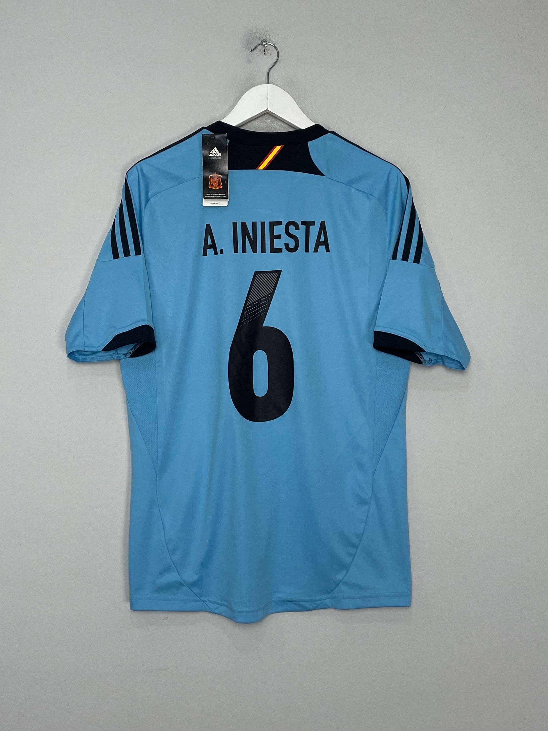 Shop 2012/13 SPAIN A.INIESTA #6 *BNWT* AWAY SHIRT (L) ADIDAS, classic football shirts, vintage football shirts & retro soccer jerseys at Cult Kits