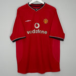 Shop 2000/02 MANCHESTER UNITED BECKHAM #7 HOME SHIRT (XL) UMBRO, classic football shirts, vintage football shirts & retro soccer jerseys at Cult Kits