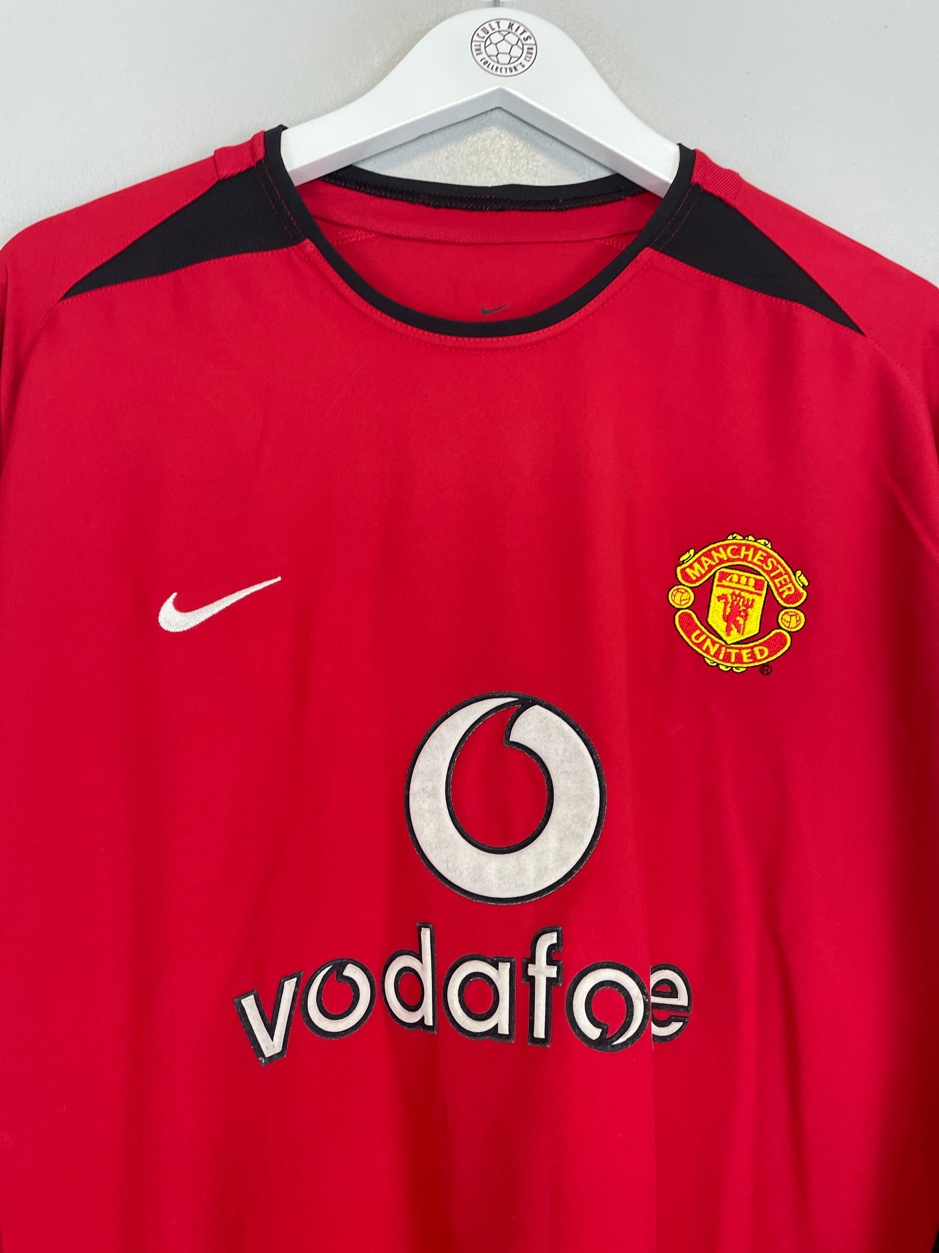 Shop 2002/04 MANCHESTER UNITED RONALDO #7 L/S HOME SHIRT (XXL) NIKE, classic football shirts, vintage football shirts & retro soccer jerseys at Cult Kits