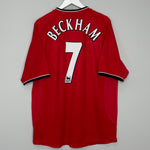 Shop 2000/02 MANCHESTER UNITED BECKHAM #7 HOME SHIRT (XL) UMBRO, classic football shirts, vintage football shirts & retro soccer jerseys at Cult Kits