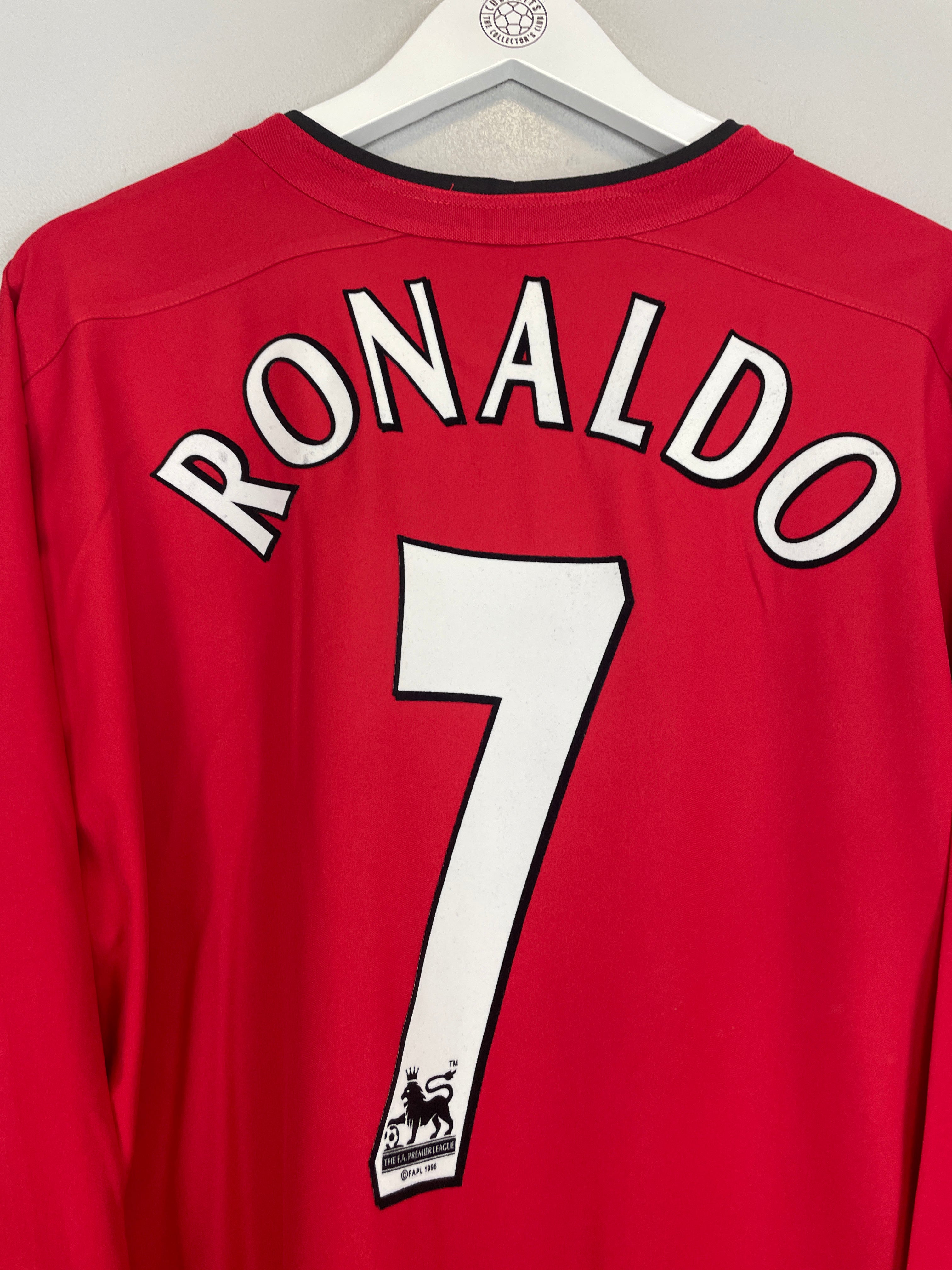 Shop 2002/04 MANCHESTER UNITED RONALDO #7 L/S HOME SHIRT (XXL) NIKE, classic football shirts, vintage football shirts & retro soccer jerseys at Cult Kits