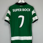 Shop 2016/17 SPORTING LISBON #7 HOME SHIRT (M) MACRON, classic football shirts, vintage football shirts & retro soccer jerseys at Cult Kits