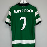 Shop 2016/17 SPORTING LISBON #7 HOME SHIRT (M) MACRON, classic football shirts, vintage football shirts & retro soccer jerseys at Cult Kits