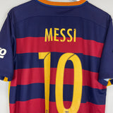 Shop 2015/16 BARCELONA MESSI #10 HOME SHIRT (L) NIKE, classic football shirts, vintage football shirts & retro soccer jerseys at Cult Kits