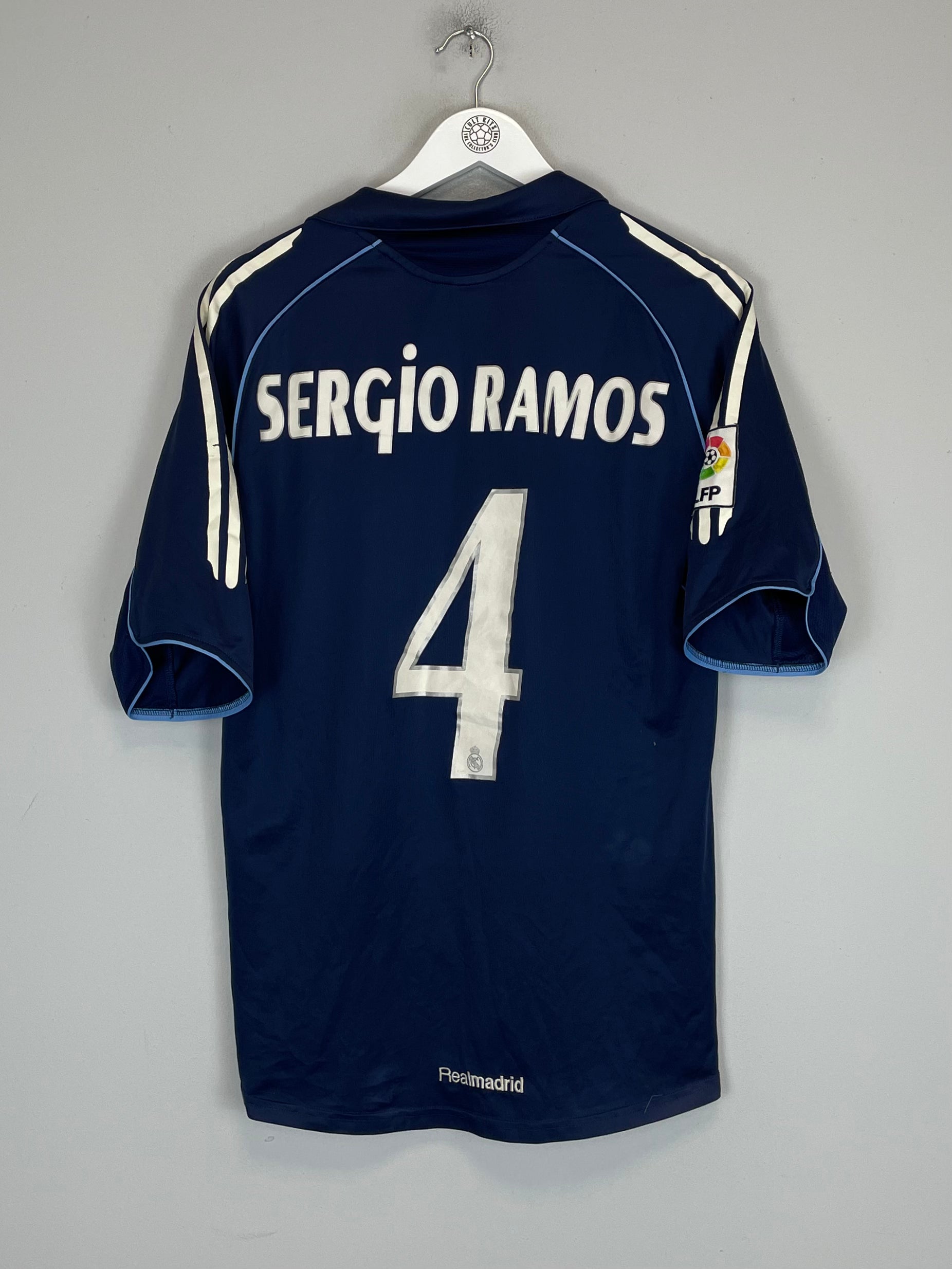 Shop 2005/06 REAL MADRID SERGIO RAMOS #4 AWAY SHIRT (M) ADIDAS, classic football shirts, vintage football shirts & retro soccer jerseys at Cult Kits