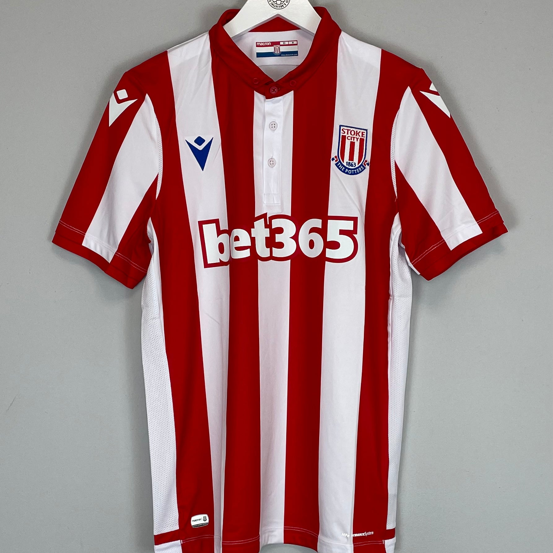 Shop 2019/20 STOKE CITY HOME SHIRT (M) MACRON, classic football shirts, vintage football shirts & retro soccer jerseys at Cult Kits